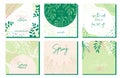 Design backgrounds for social media banner.Set of instagram post frame templates.Vector cover. Mockup for personal blog or shop.